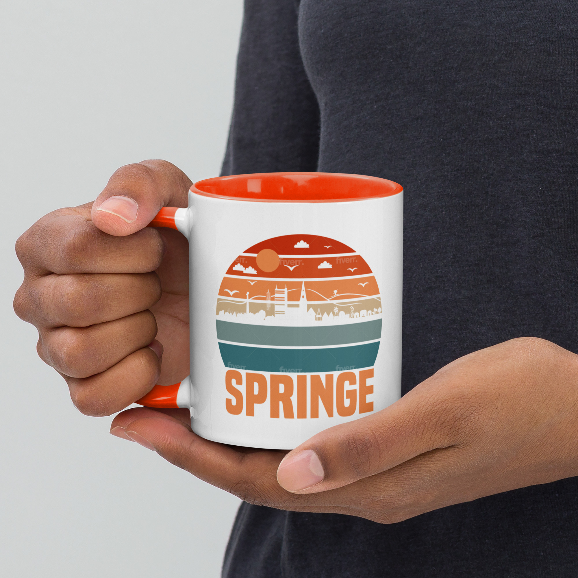 Tasse mit farbiger Innenseite